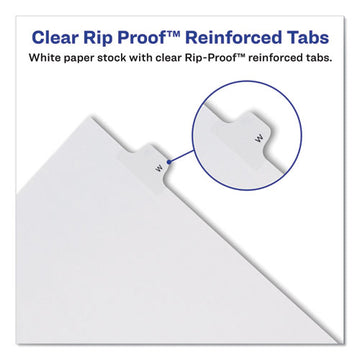 Avery® Preprinted Legal Exhibit Side Tab Index Dividers, Allstate Style, 10-tab, 4, 11 X 8.5, White, 25-pack freeshipping - TVN Wholesale